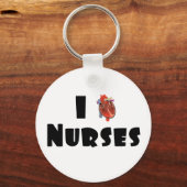 Ik hou van verpleegkundigen sleutelhanger (Voorkant)