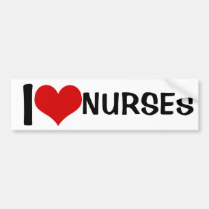 Ik hou van verpleegsters bumpersticker