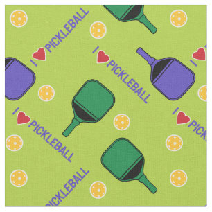 Ik hou van verse groene pickleball maat stof