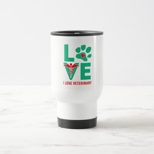 Ik hou van Veterinary Travel Mug Reisbeker (Center)