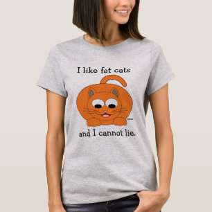 Ik hou van vetkatten en ik kan geen gember Kat vin T-shirt