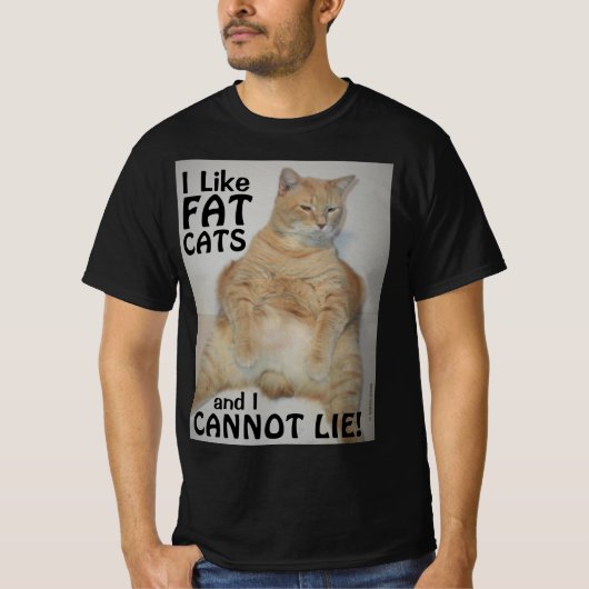 Ik hou van vetkatten en ik kan niet liegen. Funny T-shirt (Voorkant)