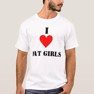 Ik hou van vetmeisjes t-shirt