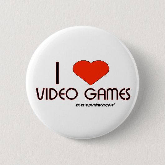 Ik hou van videogames ronde button 5,7 cm (Voorkant)