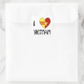 Ik hou van Vietnam Eenheid Vierkante Sticker (Tas)