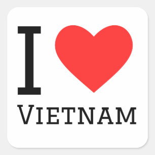 Ik hou van Vietnam Vierkante Sticker