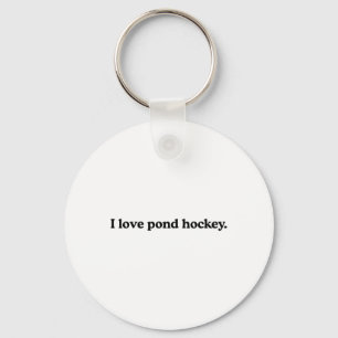 Ik hou van vijverhockey - Grappige ijshockeysportl Sleutelhanger