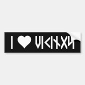 Ik hou van Vikings Bumpersticker (Voorkant)