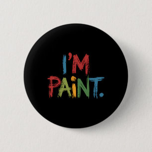 Ik hou van vingerverven Ik verf grappig stel Vale Ronde Button 5,7 Cm