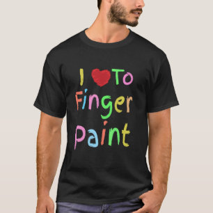 Ik hou van vingerverven shirt bijpassende shirts V