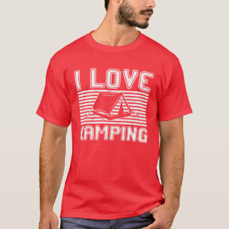 Ik hou van vintage kamperen t-shirt