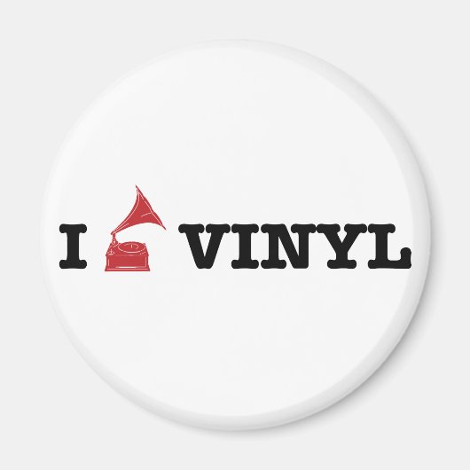 ik hou van vinyl magneet (Voorkant)