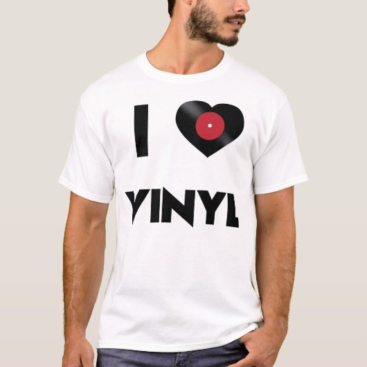 Ik hou van vinyl t-shirt (Voorkant)