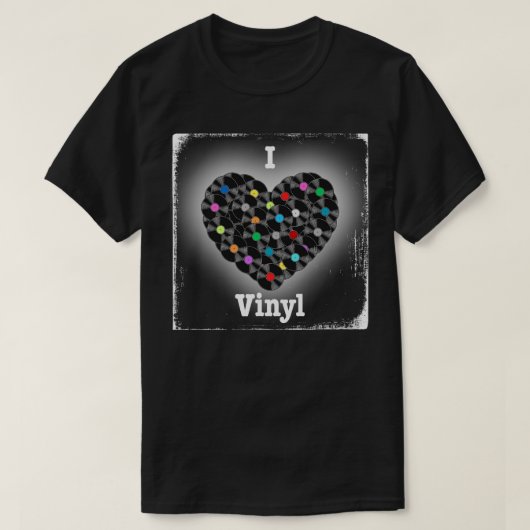 Ik hou van vinyl t-shirt (Design voorkant)