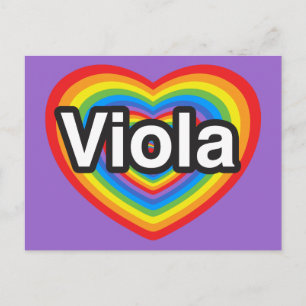 Ik hou van Viola. Ik hou van je Viola. Hart Briefkaart
