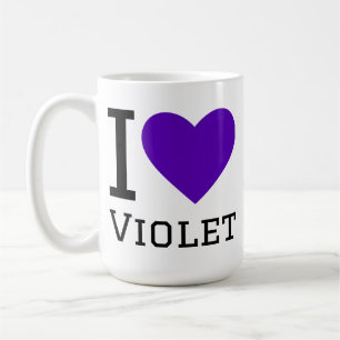 Ik hou van violet koffiemok