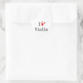 Ik hou van Violin Hart Sticker (Tas)