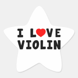 Ik hou van Violin Ster Sticker