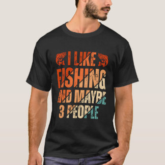 Ik hou van Vissen en misschien 3 mensen grappig Ge T-shirt