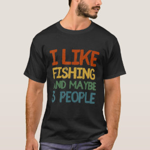 Ik hou van Vissen en misschien 3 mensen T-shirt