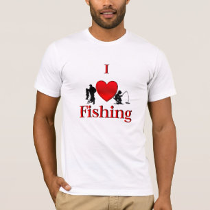Ik hou van vissen t-shirt