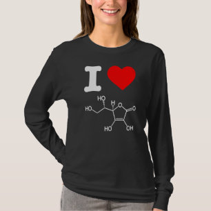 Ik hou van vitamine C huidverzorgingsingrediënten  T-shirt