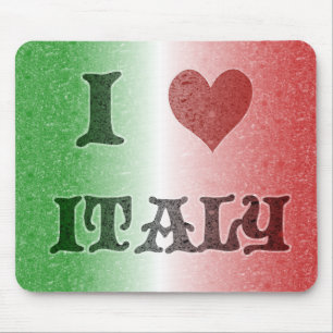 Ik hou van vlag Mousepad in Italië Muismat