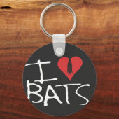 Ik hou van vleermuizen sleutelhanger (Voorkant)