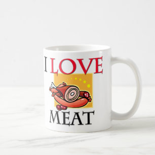 Ik hou van vlees koffiemok