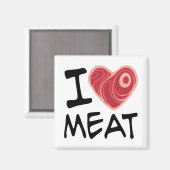 Ik hou van vlees magneet (Voorkant / Achterkant)