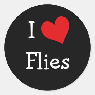 Ik hou van vliegen ronde sticker