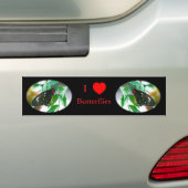 Ik hou van vlinders Natuur Bumpersticker (Op auto)