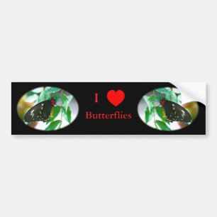 Ik hou van vlinders Natuur Bumpersticker