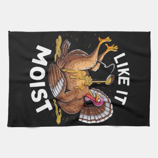 Ik hou van vochtige Thanksgiving turkije jus Theedoek (Horizontaal)