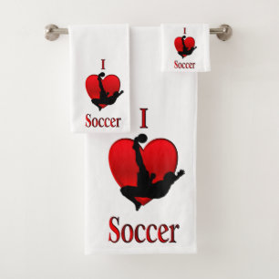 Ik hou van voetbal bad handdoek