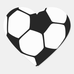 Ik hou van voetbal hart sticker