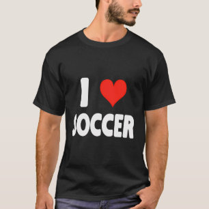 Ik hou van voetbal hart voetbal voetbalveld veld p t-shirt