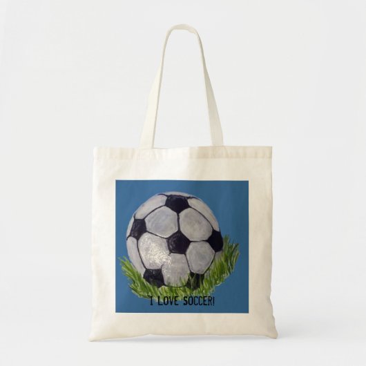Ik hou van Voetbal met voetbal Tote Bag (Voorkant)
