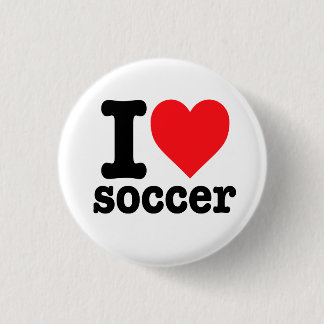 "Ik hou van voetbal" Ronde Button 3,2 Cm