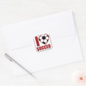 Ik hou van voetbal! ronde sticker (Envelop)