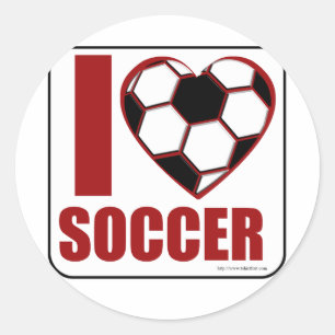 Ik hou van voetbal! ronde sticker