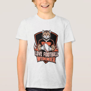 Ik hou van voetbal Tri-Blend shirt