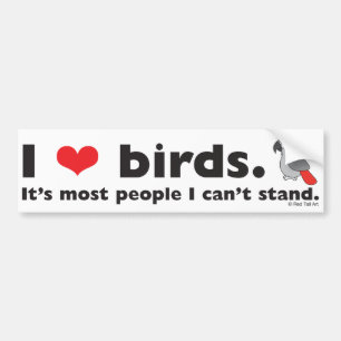 Ik hou van vogels bumpersticker