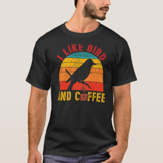 Ik hou van Vogels & Koffie Vogels thema T-shirt