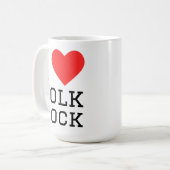 Ik hou van volkrock koffiemok (Voorkant links)