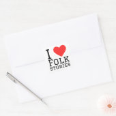 Ik hou van volksverhalen vierkante sticker (Envelop)