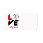 Ik hou van volleybal etiket (Voorkant)
