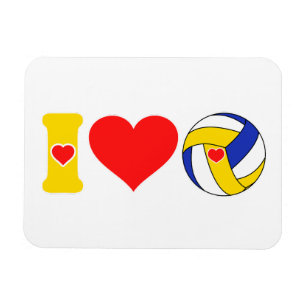 Ik hou van volleybal magneet