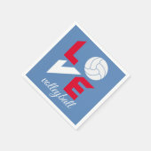 Ik hou van volleybal servet (Hoek)