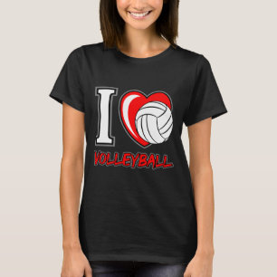 Ik hou van volleybal - volleybalslogans en aanhali t-shirt